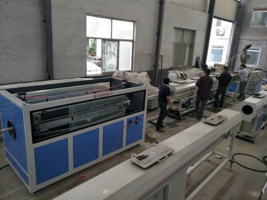 قیمت خوب روکش خط تولید لوله های Twin Screw UPVC PVC ساخت کابل های پی وی سی ساخت لوله آنلاین